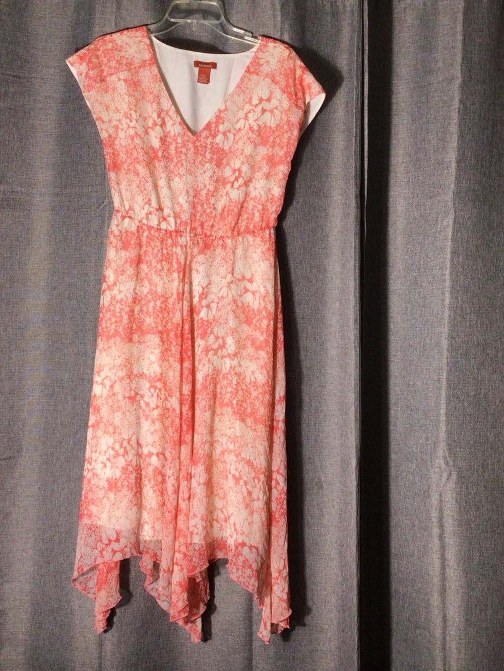 Sundance Avonlea silk boho coral and cream floral dress